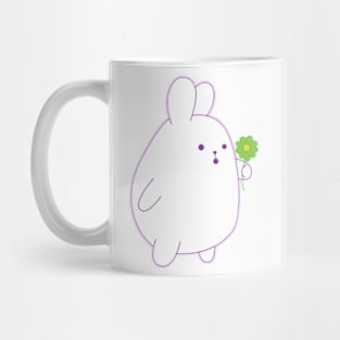 cute rabbit with flower Mug